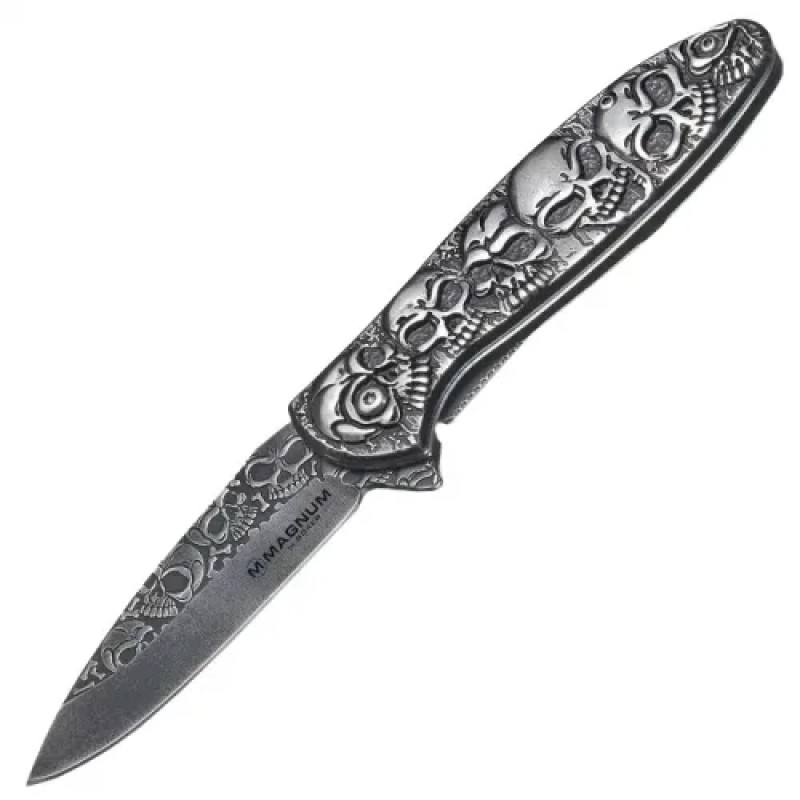 Нож складной Boker Magnum Dia De Los Muertos (длина: 200мм, лезвие: 85мм), стальной