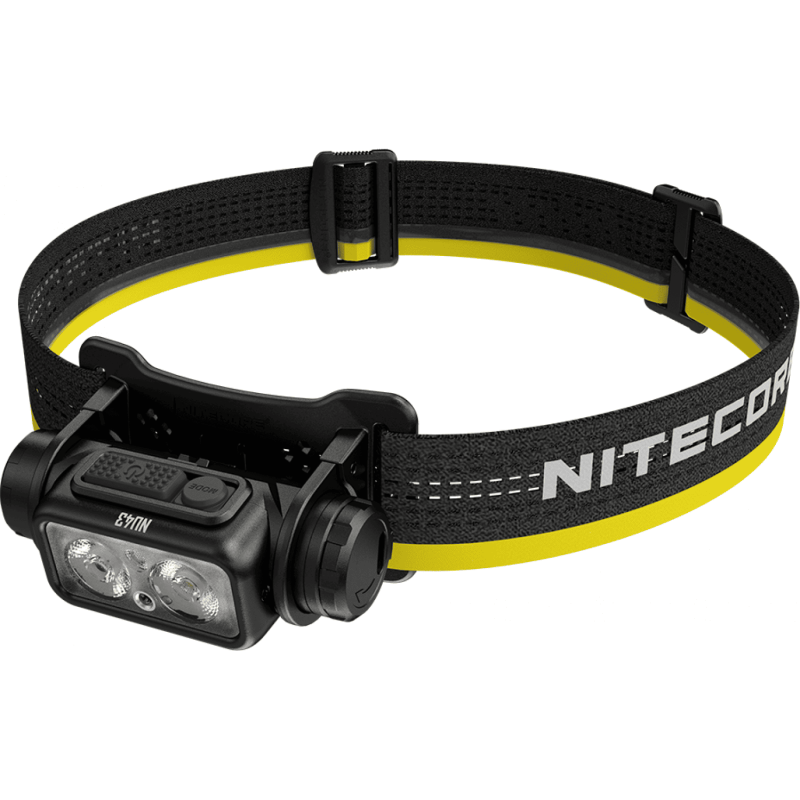 Фонарь налобный Nitecore NU43 (Белый + Красный LED, 1400 люмен, 9 режимов, 1x18650, USB-C, датчик приближения, специально для армии)