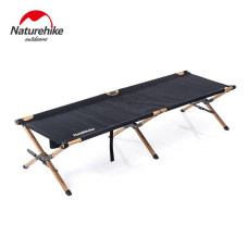 Ліжко складане Naturehike XJC03 NH19X003-C, Поліестер Oxford / дерево, чорний