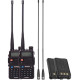 Рація Baofeng UV-5R Tourism (5W, VHF, UHF, 136-174,400-470MHz, до 5км, 128 каналів, АКБ), 2шт, чорна