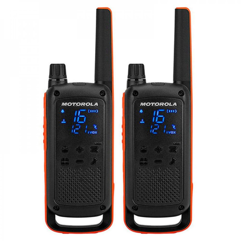 Рація Motorola Talkabout T82 Twin Pack (0.5W, UHF, 446 MHz, до 10 км, 16 каналів, АКБ), 2шт, чорна