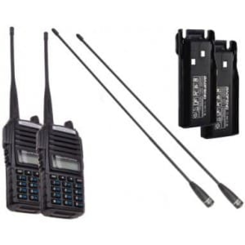 Рація Baofeng UV-82 Tourism (5W, VHF, UHF, 136-174,400-480MHz, до 16км, 128 каналів, АКБ), 2шт, чорна