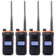 Рація Agent AR-UV10 Quad Pack (0.5W, UHF400-470MHz, VHF136-174MHz, до 10 км, 128 каналів, АКБ), 4 шт
