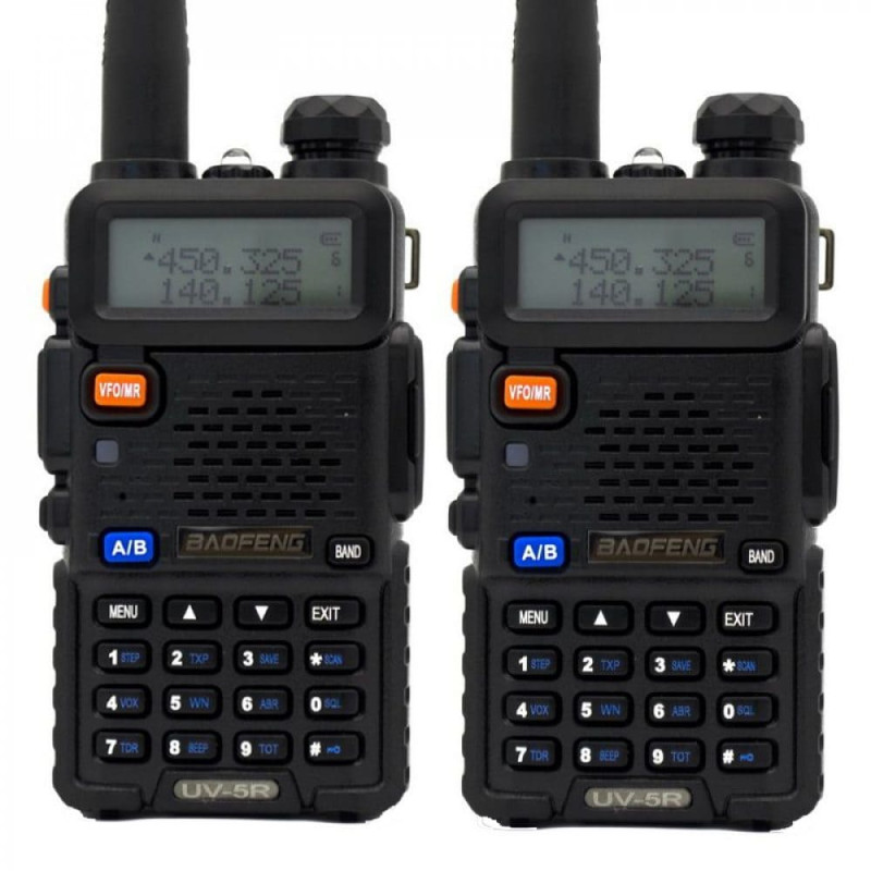 Рація Baofeng DM-5R Tactical (5W, VHF, UHF, 136-174, 400-480MHz, до 16км, 512 канал., АКБ), 2шт, чорна