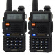 Рація Baofeng DM-5R Tactical (5W, VHF, UHF, 136-174, 400-480MHz, до 16км, 512 канал., АКБ), 2шт, чорна
