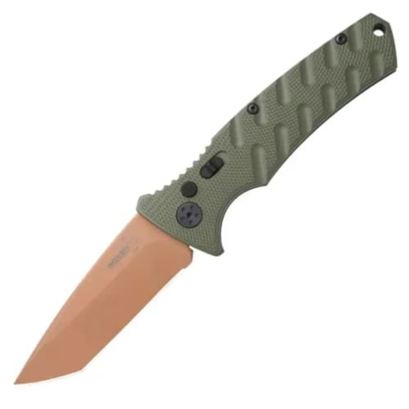 Нож складной Boker Plus Strike Tanto Desert Warrior (длина 201 мм, лезвие 85 мм),  оливковый