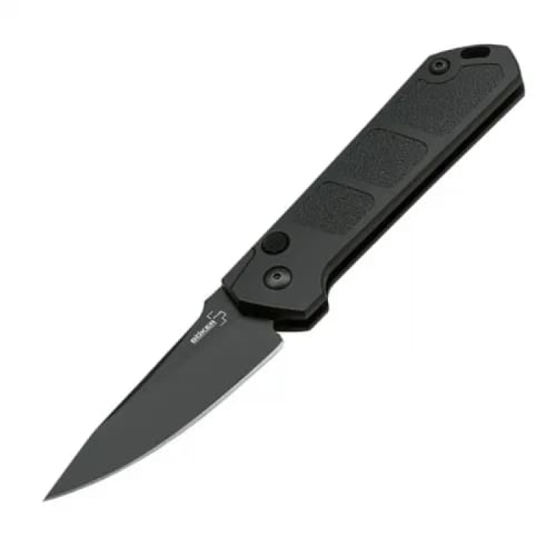 Ніж автоматичний Boker Plus Kihon Auto Black Blade (довжина 195 мм, лезо 80 мм, чорне), чорний