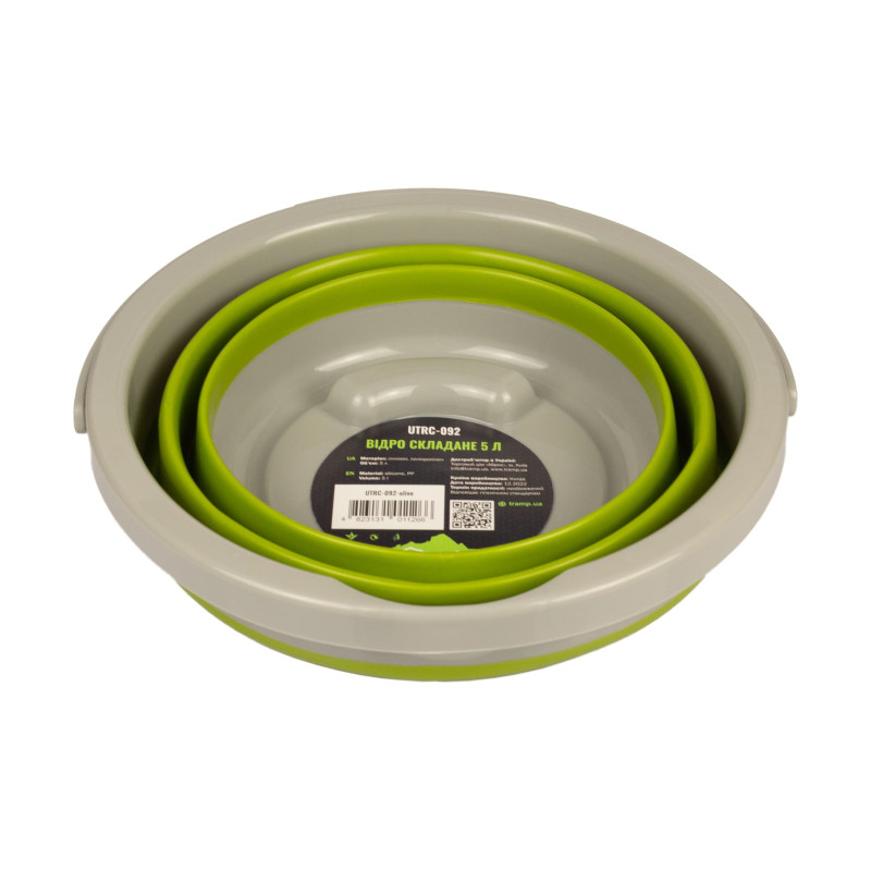 Ведро складное силиконовое Tramp 5L olive