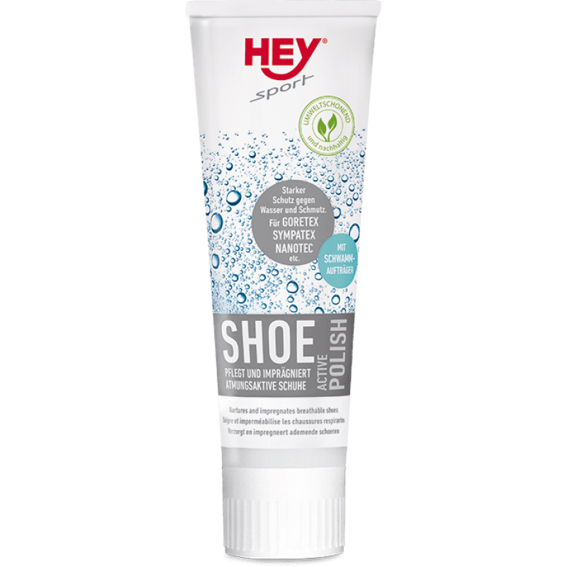 Водовідштовхуюче просочення для взуття HeySport Activ-Polish 75ml, Чорний