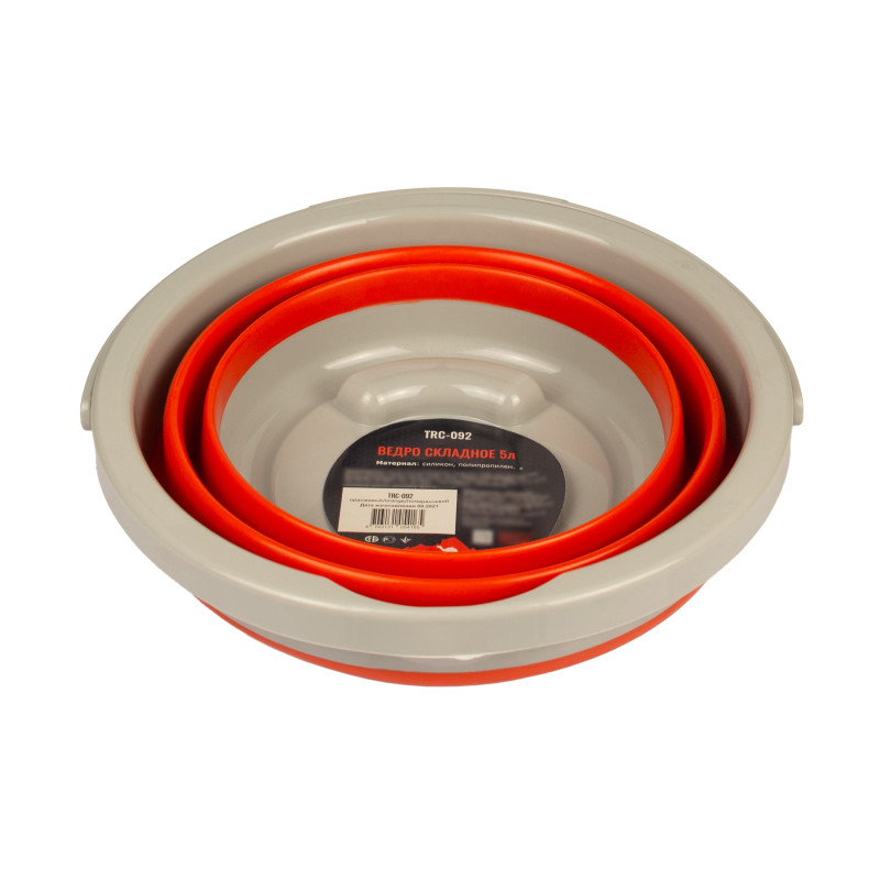 Ведро складное силиконовое Tramp 5L orange