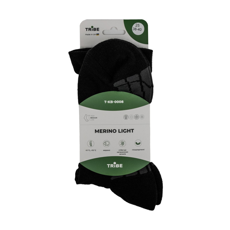 Шкарпетки Tribe Merino Light T-KB-0008-black, 44-46