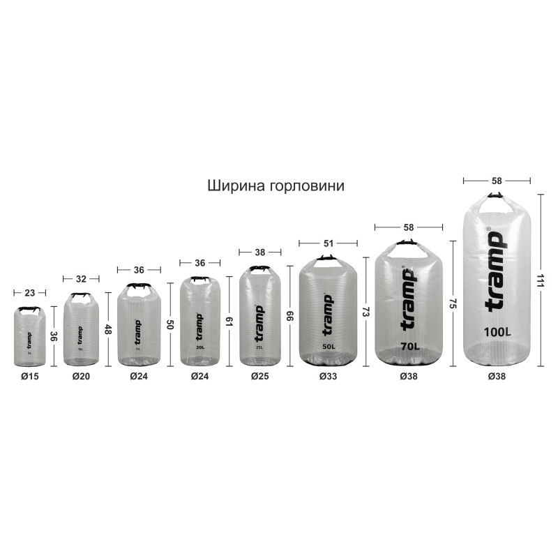 Гермомішок Tramp прозорий 25 л