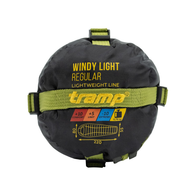 Спальный мешок Tramp Windy Light кокон правый olive 220/80-55 UTRS-055