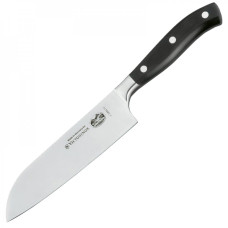 Ніж кухонний, побутовий Victorinox Forged Santoku Grand Maitre (GB) (лезо: 170мм), чорний 7.7303.17G