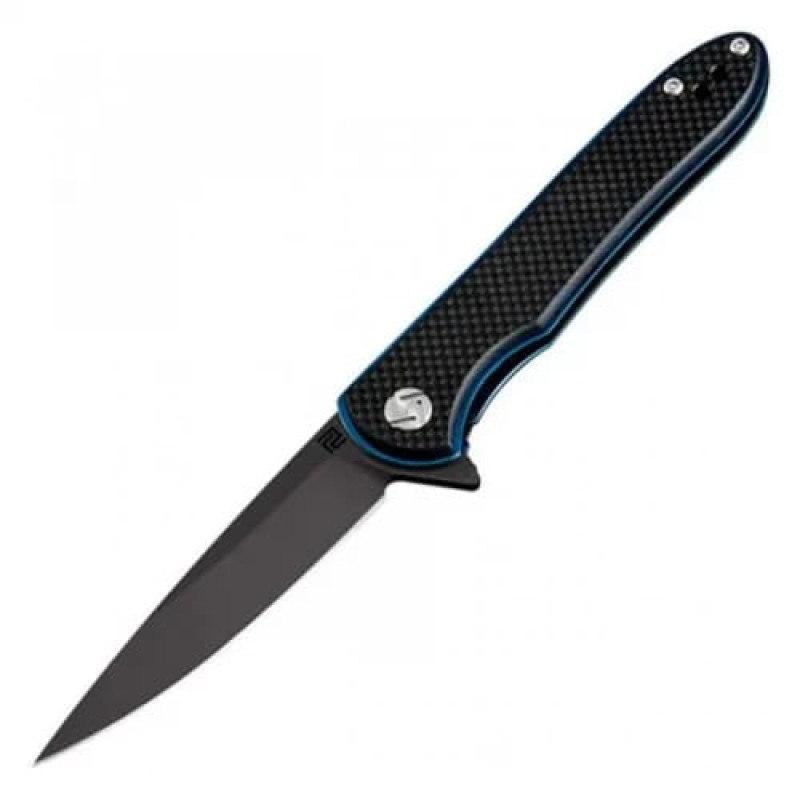 Ніж складаний Artisan Shark Small (довжина: 180мм, лезо: 80мм, чорне), чорний G10