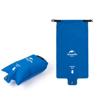 Килимок надувний з подушкою Naturehike FC-12 NH19Z012-P, 65 мм, блакитний