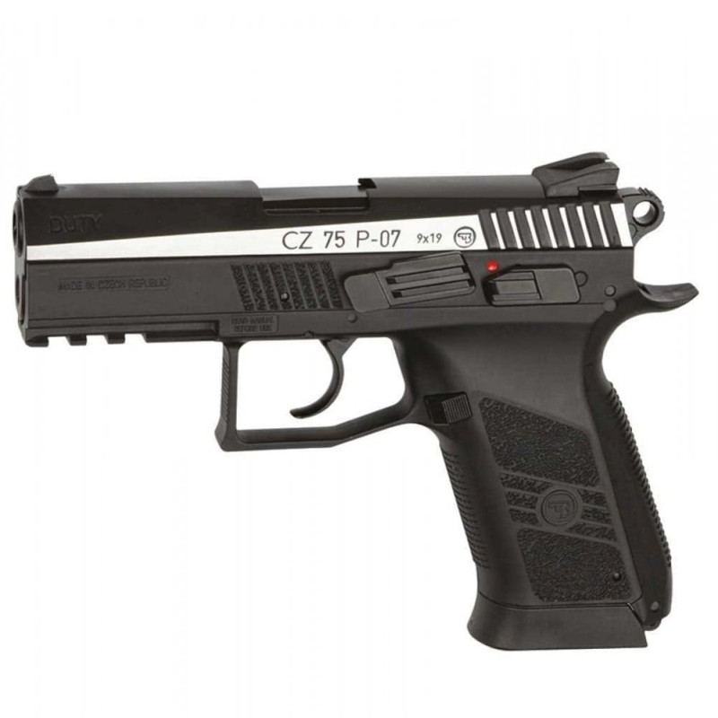 Пистолет пневматический ASG CZ 75 P-07 Blowback (4,5mm), черный/никель