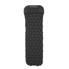 Килимок надувний з подушкою та мішком для надування Naturehike FC-12 NH19Z003-P, 65 мм, графіт