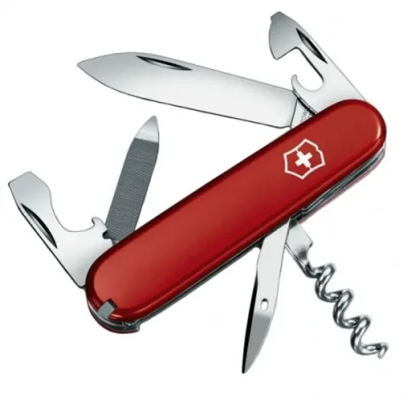 Ніж складаний, мультитул Victorinox Sportsman (84мм, 12 функцій) червоний 0.3802