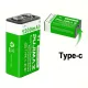 Аккумуляторные батареи Крона PUJIMAX 9V 1200mAh (4600 мВт·ч) Type-C, комплект 2 шт.