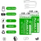 Аккумуляторные батареи Крона PUJIMAX 9V 1200mAh (4600 мВт·ч) Type-C, комплект 2 шт.