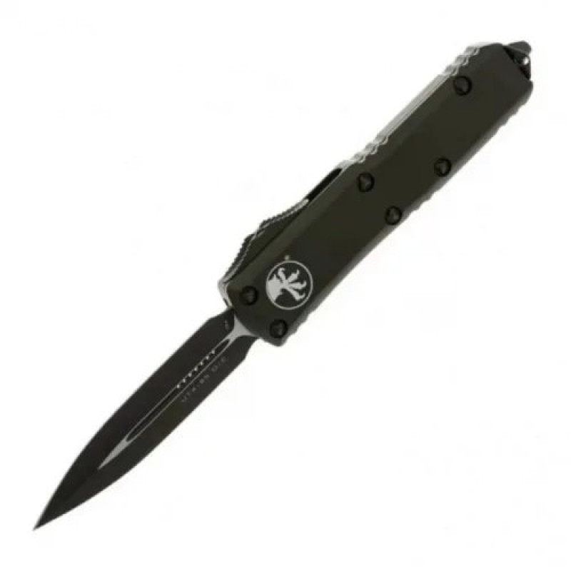 Ніж автоматичний Microtech UTX-85 Double Edge Cerakote OD Green (довжина: 191 мм, лезо: 79 мм)