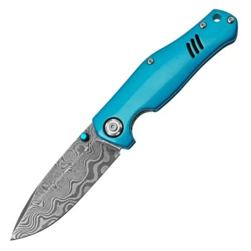 Нож складной Boker 1969 Z28-Damast (длина 186 мм, лезвие 80 мм), синий