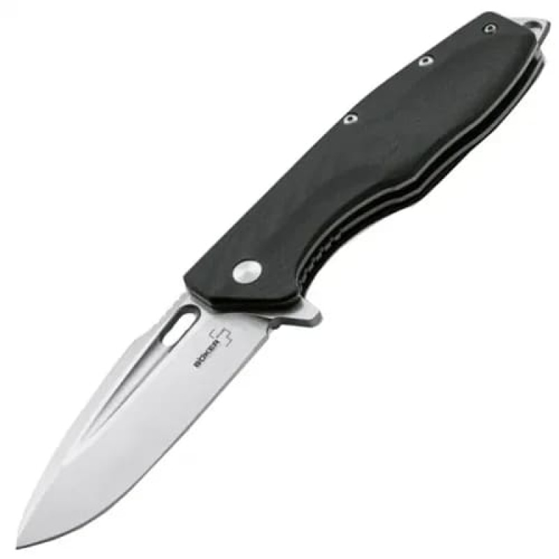 Нож складной Boker Plus Caracal Folder (длина: 213мм, лезвие: 87мм), черный