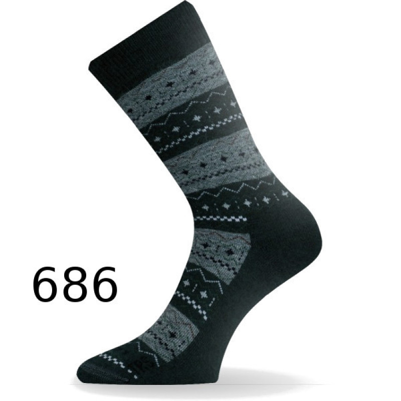 Термошкарпетки трекінг Lasting TWP 686 - XL - чорний/сірий