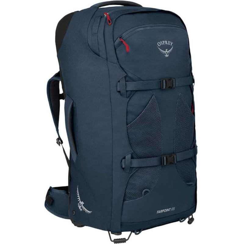 Сумка на колесах Osprey Farpoint Wheeled Travel Pack 65 muted space blue - O/S - синій