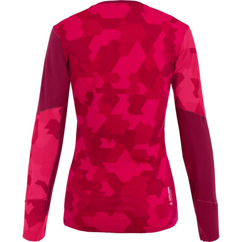 Термофутболка ж Salewa CRISTALLO WARM AMR W L/S TEE 28206 1570 - 42/36 - бордовий