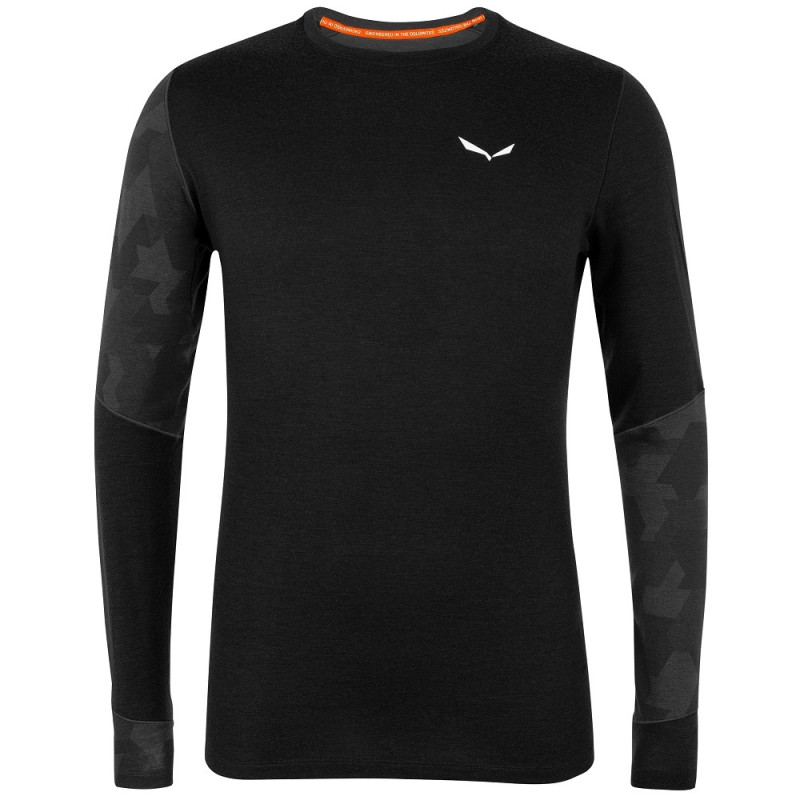 Термофутболка ч Salewa CRISTALLO WARM AMR M L/S TEE 28205 0910 - 54/2X - чорний