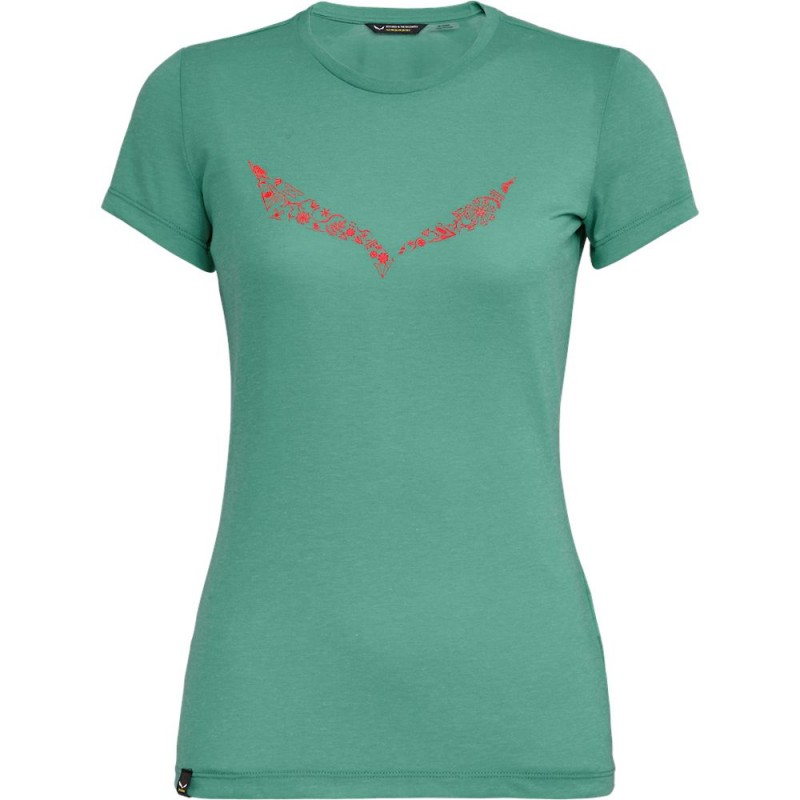 Футболка ж Salewa SOLID DRI-REL W S/S TEE 27019 5075 - 40/34 (XS) - зелений