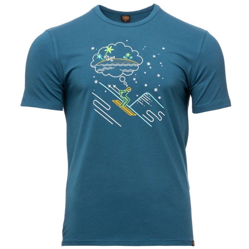 Футболка ч Turbat Fantasy Mns Indian Teal - S - синій - MAN