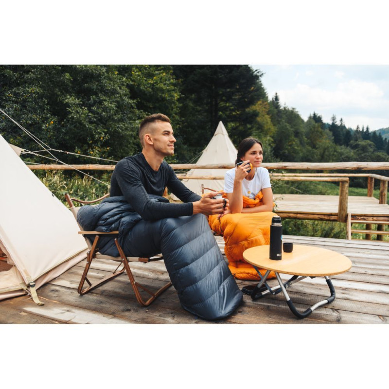 Спальник пуховий Turbat NOX 250 grey/cheddar orange - 195 см - сірий/помаранчевий