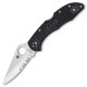 Ніж складаний Spyderco Delica 4 напівсерейтор (довжина: 181мм, лезо: 73мм), чорний