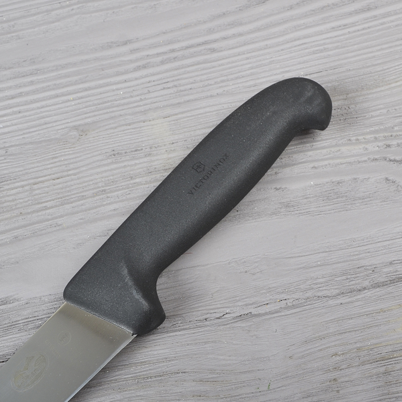 Ніж кухонний, побутовий Victorinox Fibrox Butcher (лезо: 180мм), чорний 5.5203.18