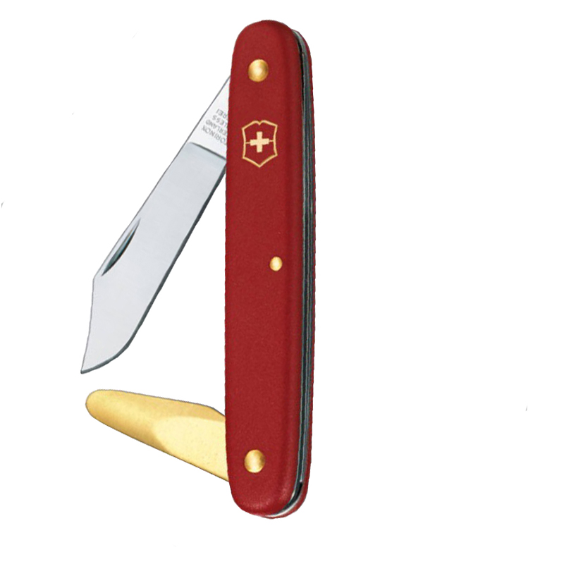 Ніж складаний, садовий мультитул Victorinox (100мм, 2 функції), червоний 3.9110