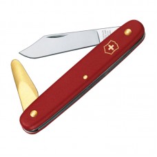 Нож складной, садовый мультитул Victorinox (100мм, 2 функции), красный 3.9110
