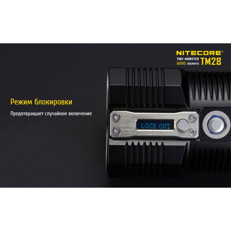 Ліхтар Nitecore TM28 (4xCree XHP35 HI, 6000 люмен, 8 режимів, 4x18650)