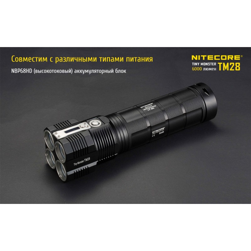 Ліхтар Nitecore TM28 (4xCree XHP35 HI, 6000 люмен, 8 режимів, 4x18650)