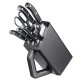 Набор кухонный Victorinox Forged Сhef'S (5 ножей+ножницы) с подставкой, черный 7.7243.6