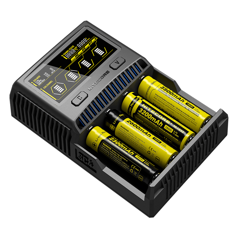 Зарядний пристрій Nitecore SC4 з LED дисплеєм (0.5A, 1A, 2A, 3A)