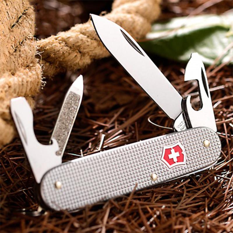 Ніж складаний, мультитул Victorinox Cadet Alox (84мм, 9 функцій), срібний 0.2601.26
