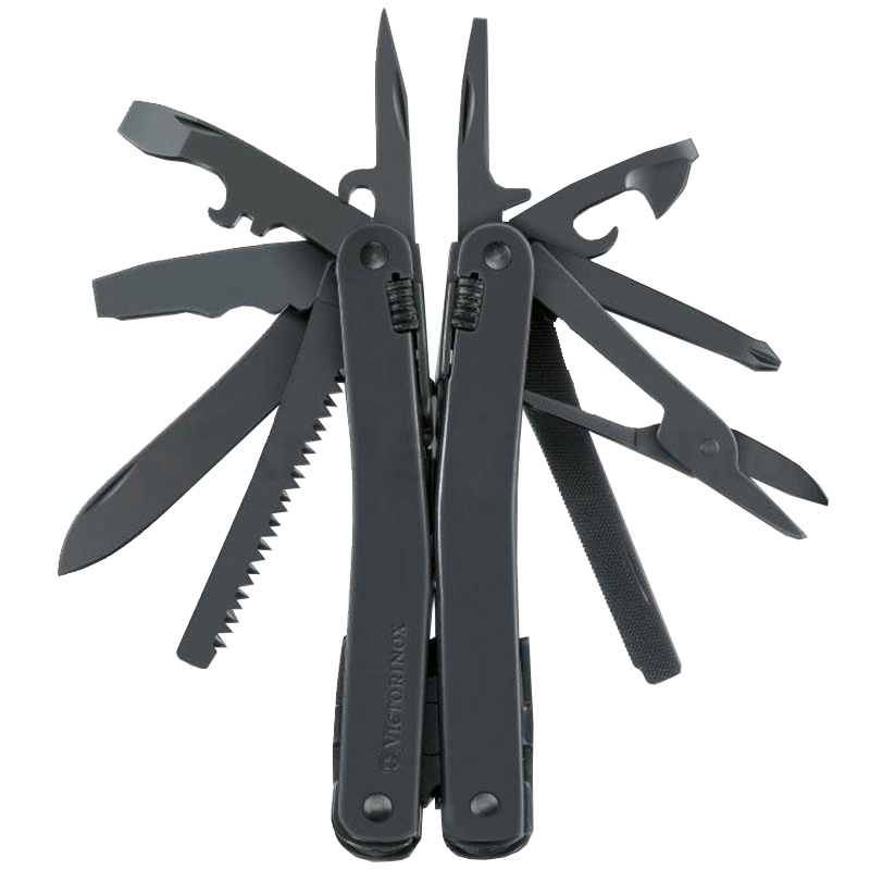 Ніж складаний, мультитул Victorinox Swisstool Spirit XBS (105мм, 23 функцій), чорний 3.0224.3CN