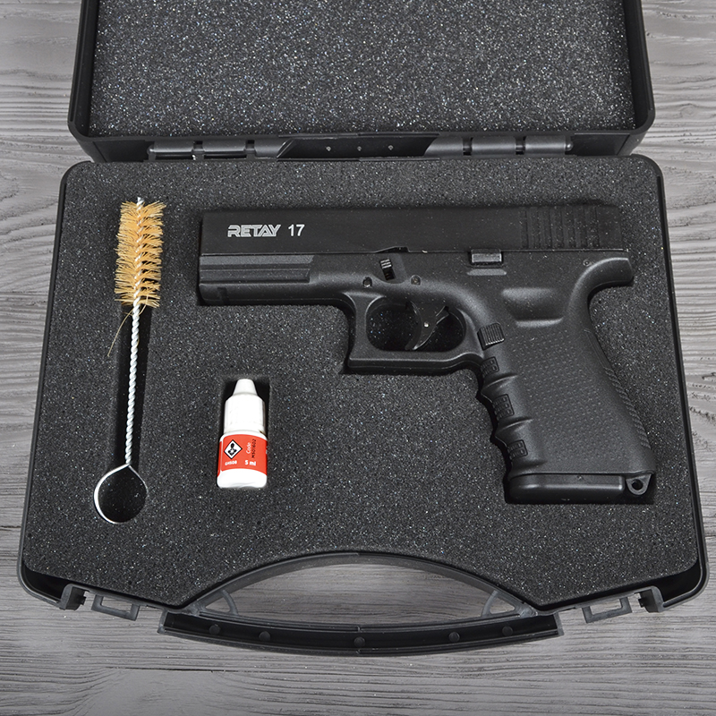 Пистолет сигнальный, стартовый Retay Glock G 17 (9мм, 14 зарядов), черный