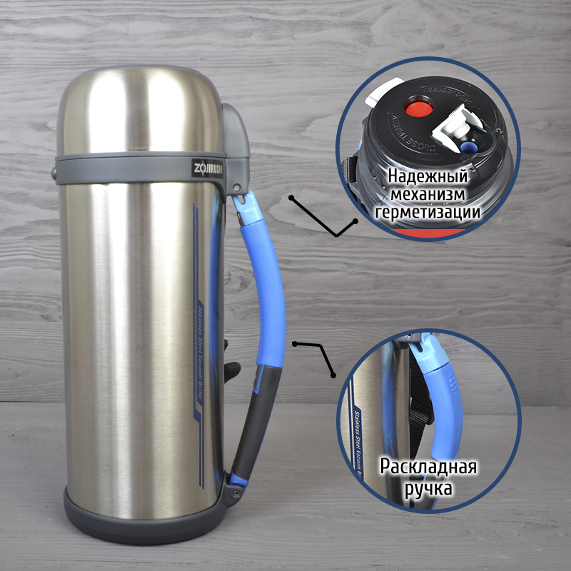Термос Zojirushi SF-CC20XA (2л), сталевий