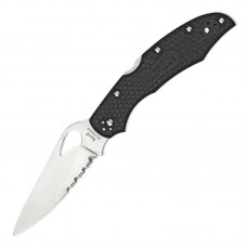 Ніж складаний Spyderco Byrd Cara Cara 2 напівсерейтор (довжина: 173мм, лезо: 73мм), FRN чорний