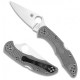 Ніж складаний Spyderco Delica 4 Flat Ground (довжина: 181мм, лезо: 73мм), сірий