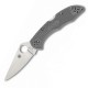 Ніж складаний Spyderco Delica 4 Flat Ground (довжина: 181мм, лезо: 73мм), сірий